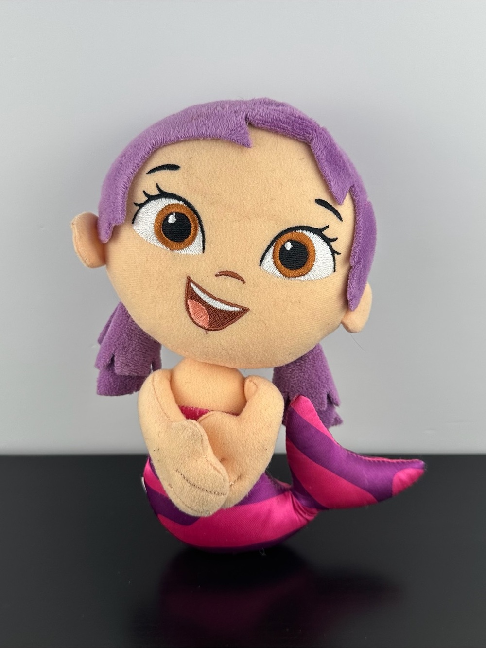 Bubble Guppies RARE Oona Mermaid 9” Purple Pink Plush Stuffed Doll